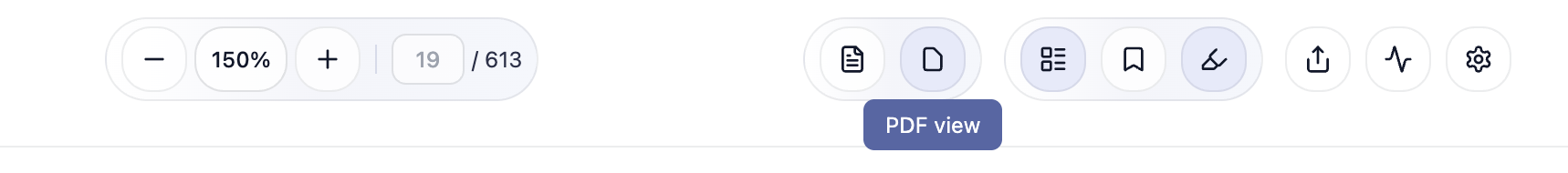 Toolbar control to switch between Markdown and PDF View